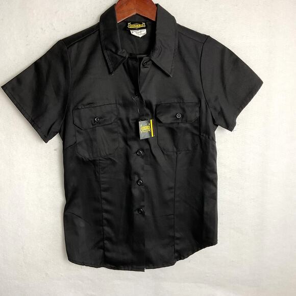 Biker Clothing Company Boys Large Short Sleeve Button Up Work Shirt NWT - Picture 2 of 10
